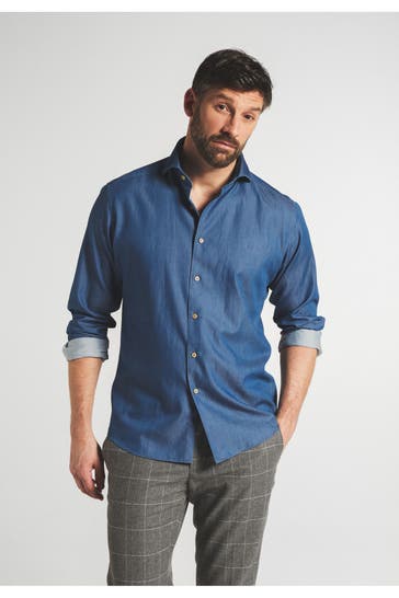 ETERNA Jeanshemd blau