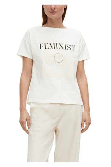 COMMA, T-Shirt weiß