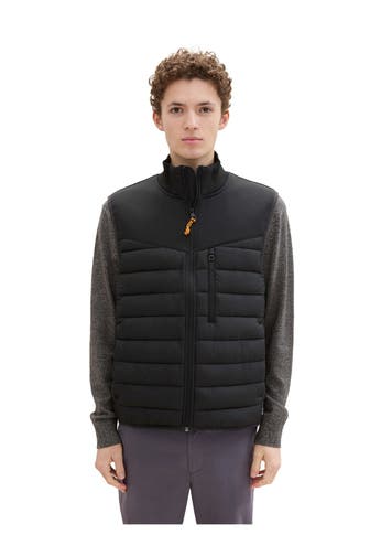 TOM TAILOR Steppweste schwarz