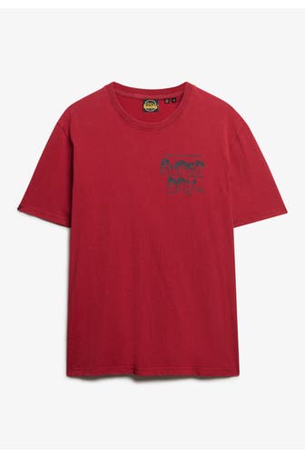 SUPERDRY T-Shirt 'B-Movie Graphic' dunkelrot