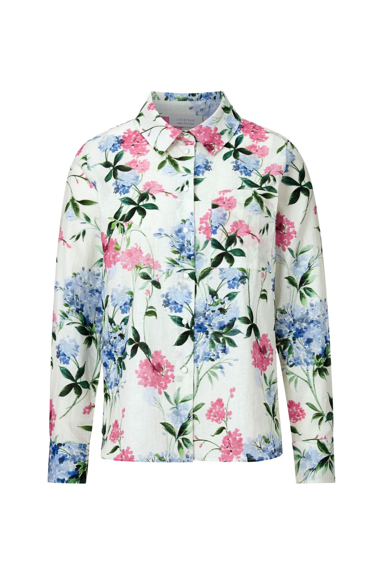 RICH & ROYAL Leinenmix-Bluse floral gemustert, Bild 1