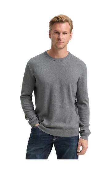 TOM TAILOR Strickpullover grau