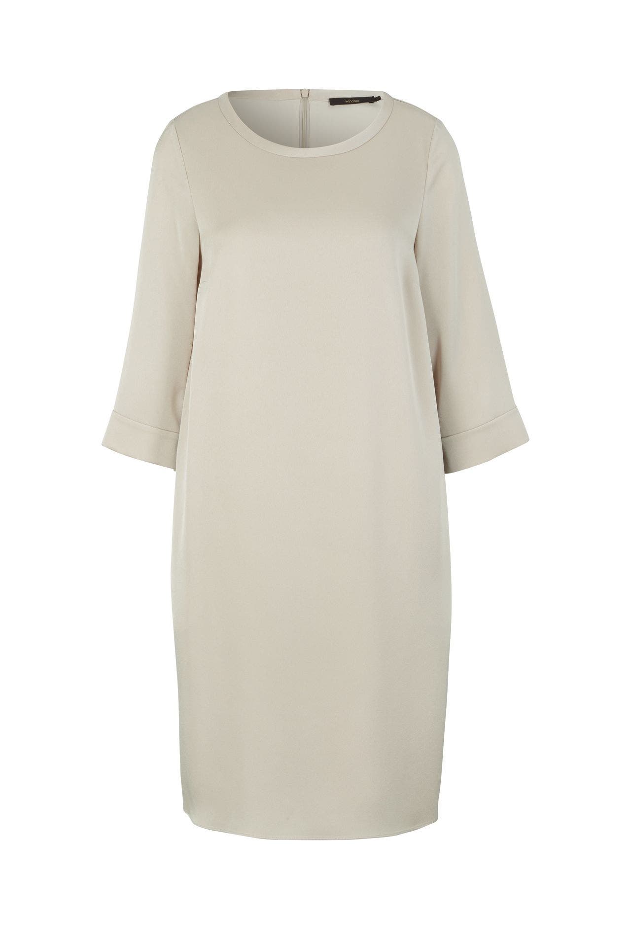 WINDSOR. Casual-Kleid Crêpe-Kleid in H-Linie in Hellgrau beige, Bild 1