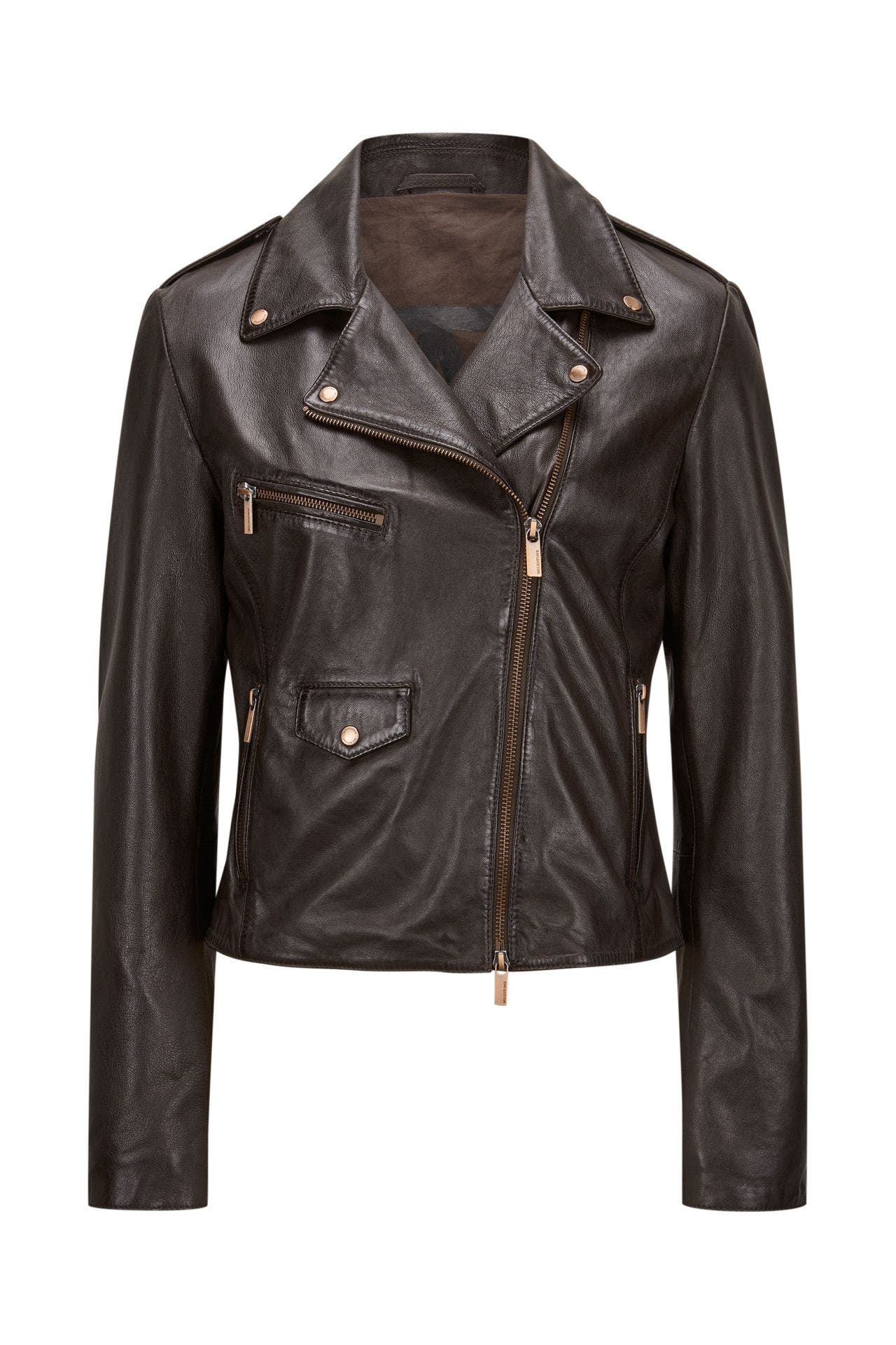 MILESTONE Lederjacke 'Debra' dunkelbraun, Bild 1