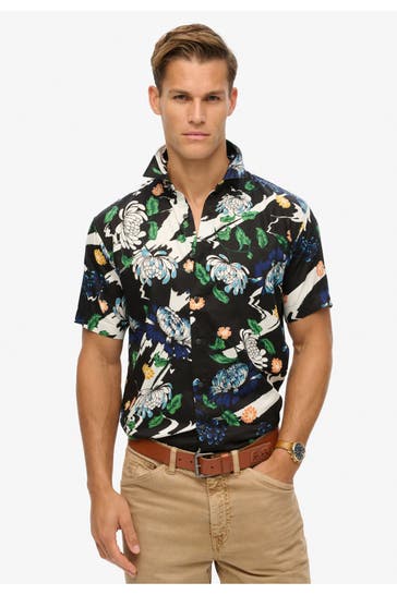 SUPERDRY Kurzarmhemd gemustert