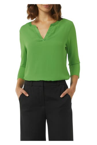 COMMA, Langarmshirt grün