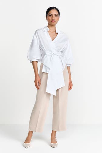 RICH & ROYAL Wickelbluse weiß