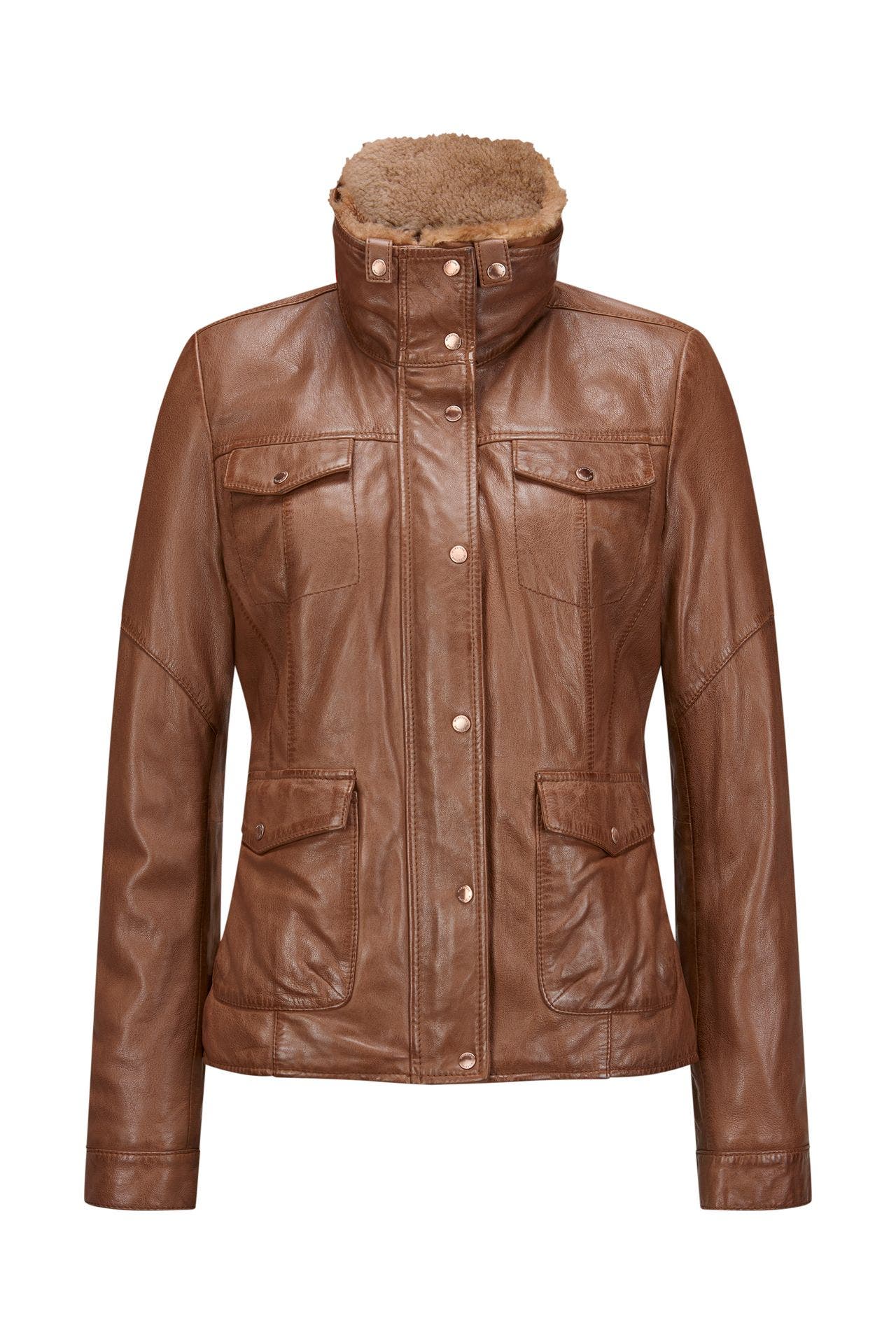 MILESTONE Lederjacke 'Madeleine' braun, Bild 1