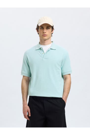 SELECTED Polo-Shirt aqua