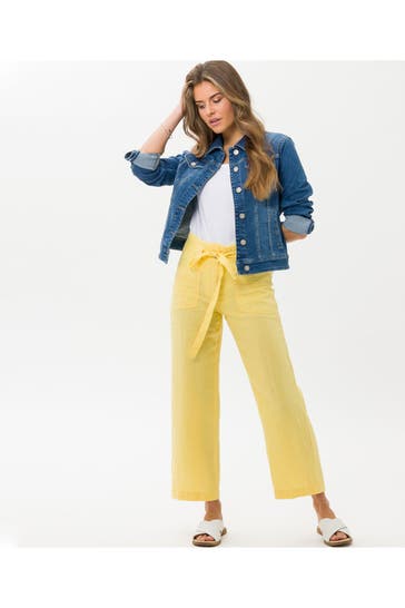 BRAX Leinenhose 'Maine' gelb