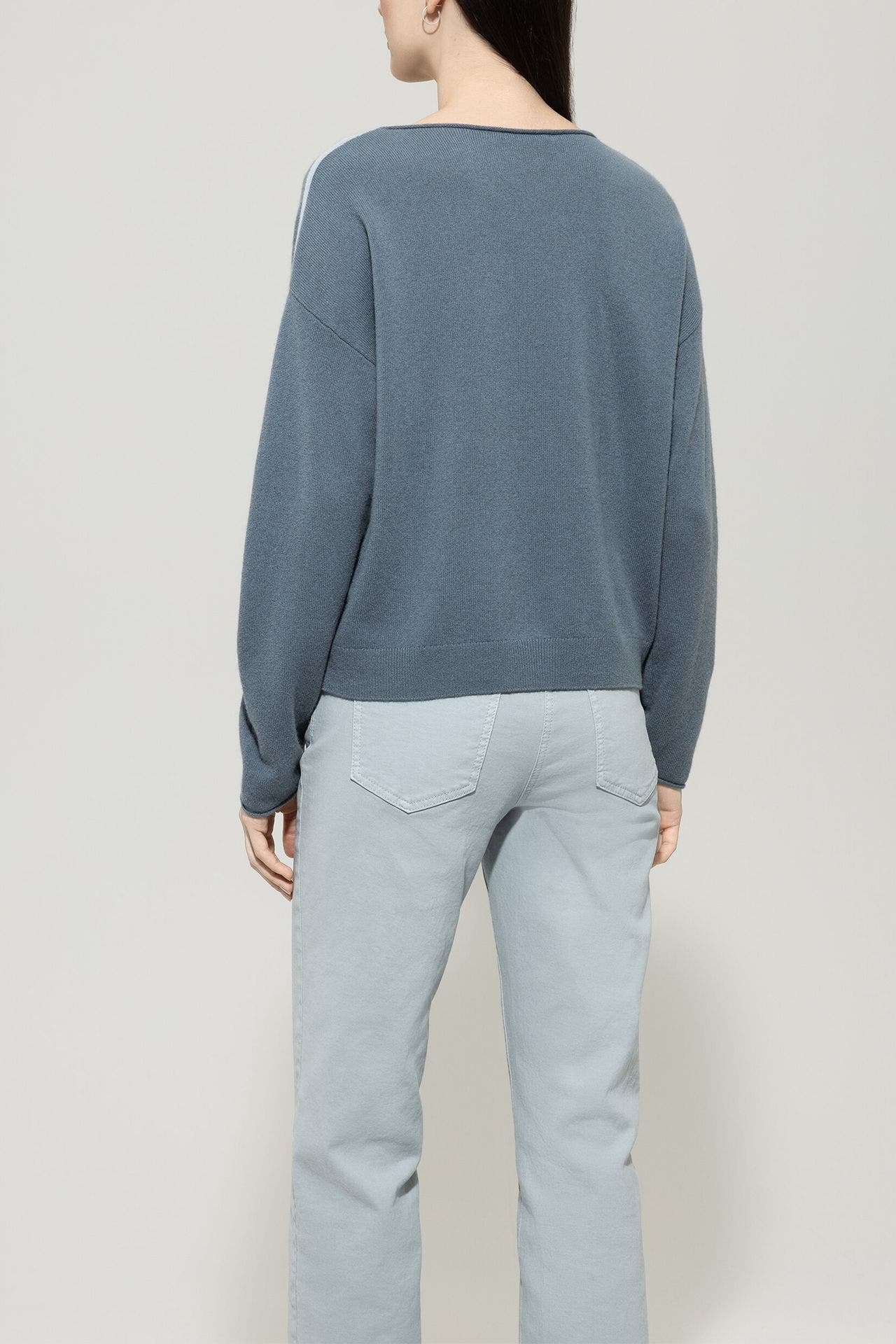 LUISA CERANO Wollmix-Pullover graublau, Bild 1
