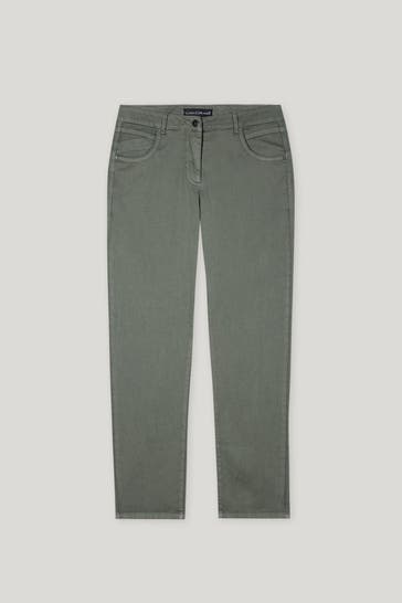 LUISA CERANO Stretch-Jeans graugrün tapered