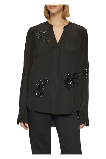 S.OLIVER BLACK LABEL Casual-Bluse schwarz