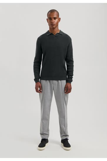 DSTREZZED Polo-Strickpullover waldgrün