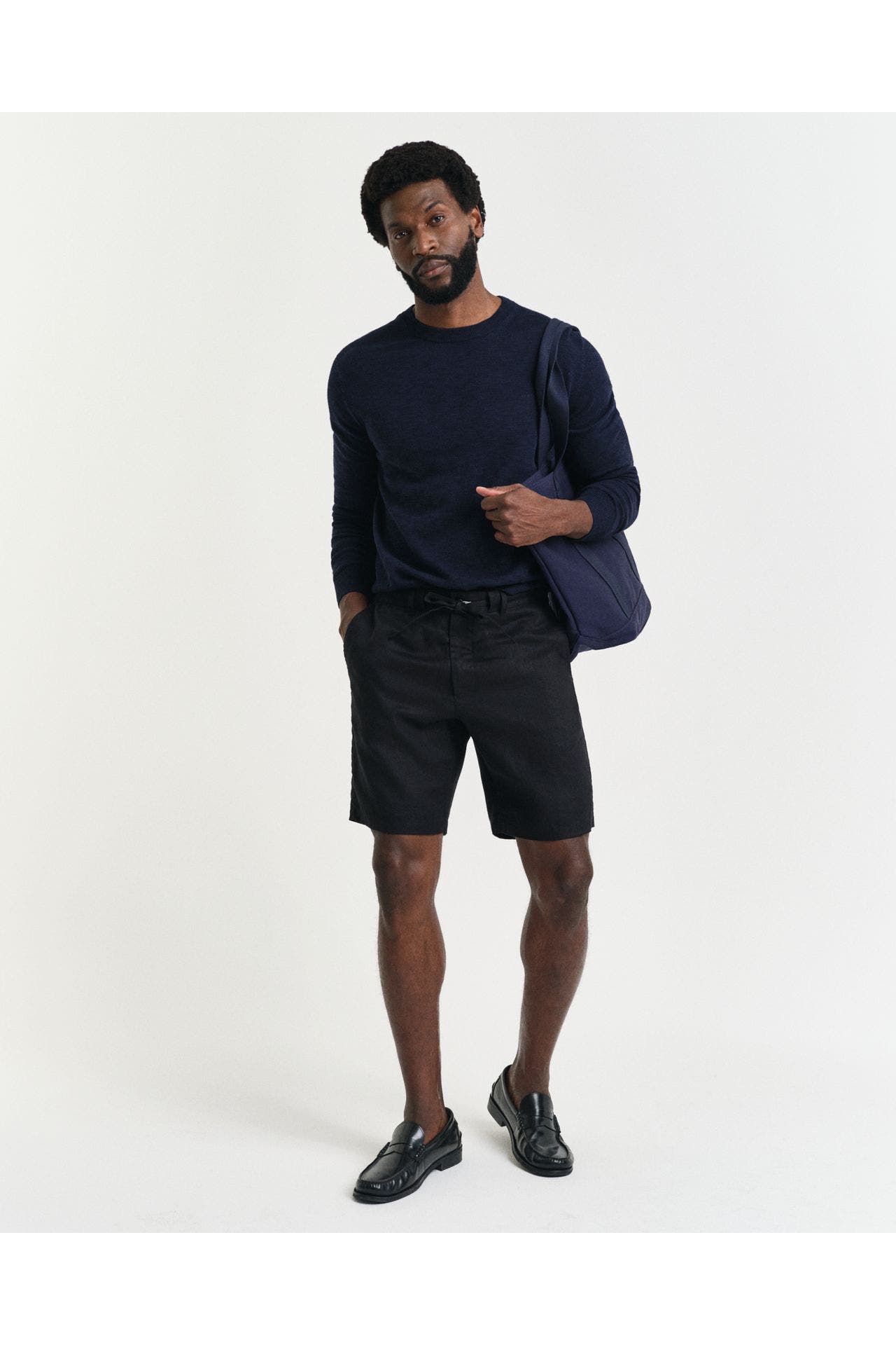 GANT Leinen-Shorts schwarz, Bild 1