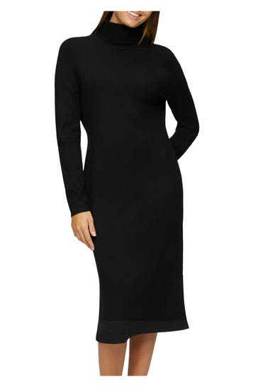 S.OLIVER Strickkleid schwarz