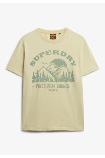 SUPERDRY T-Shirt 'Outdoor Mono' hellgelb
