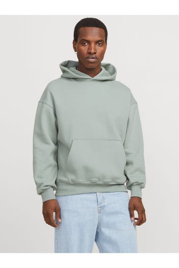 JACK & JONES Hoodie graugrün