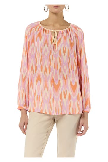 COMMA, Casual-Bluse gemustert