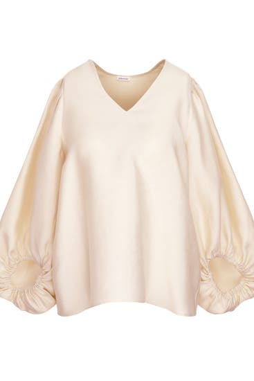 SEIDENSTICKER - Business-Bluse Uni Ecru