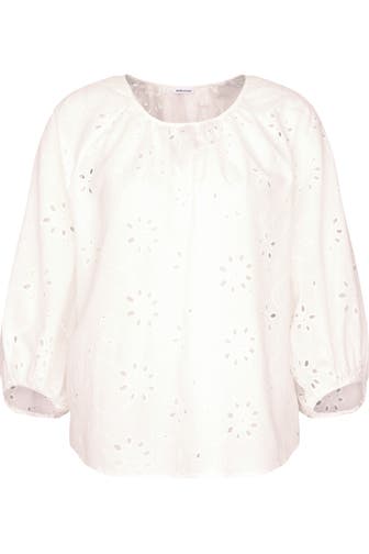 SEIDENSTICKER Business-Bluse Stickerei Weiß