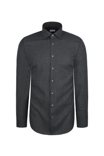SEIDENSTICKER Business-Hemd Uni Grau Slim Fit
