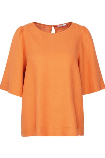 SEIDENSTICKER Business-Bluse Uni Orange