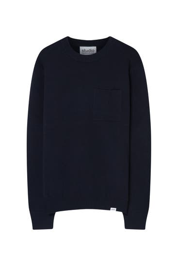 SEIDENSTICKER - Pullover Uni Dunkelblau