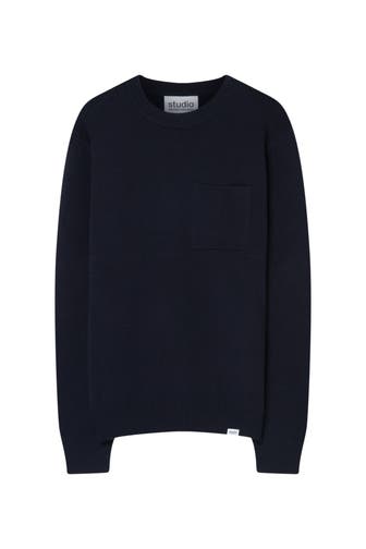 SEIDENSTICKER Pullover Uni Dunkelblau