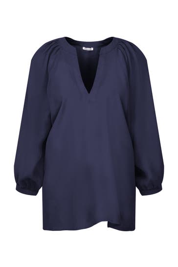 SEIDENSTICKER Business-Bluse Uni Dunkelblau