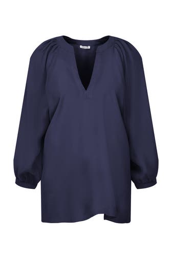 SEIDENSTICKER Business-Bluse Uni Dunkelblau