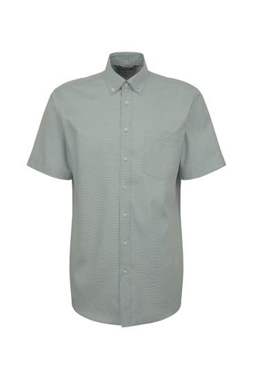 SEIDENSTICKER - Kurzarmhemd Struktur Grün Regular Fit