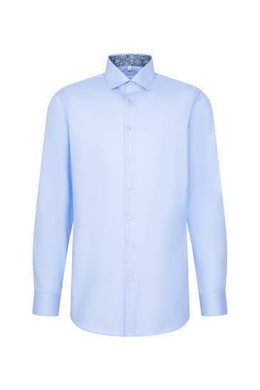 SEIDENSTICKER Business-Hemd Uni Mittelblau Regular Fit