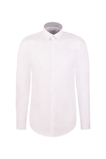 SEIDENSTICKER Business-Hemd Schwarze Rose Weiß Slim Fit
