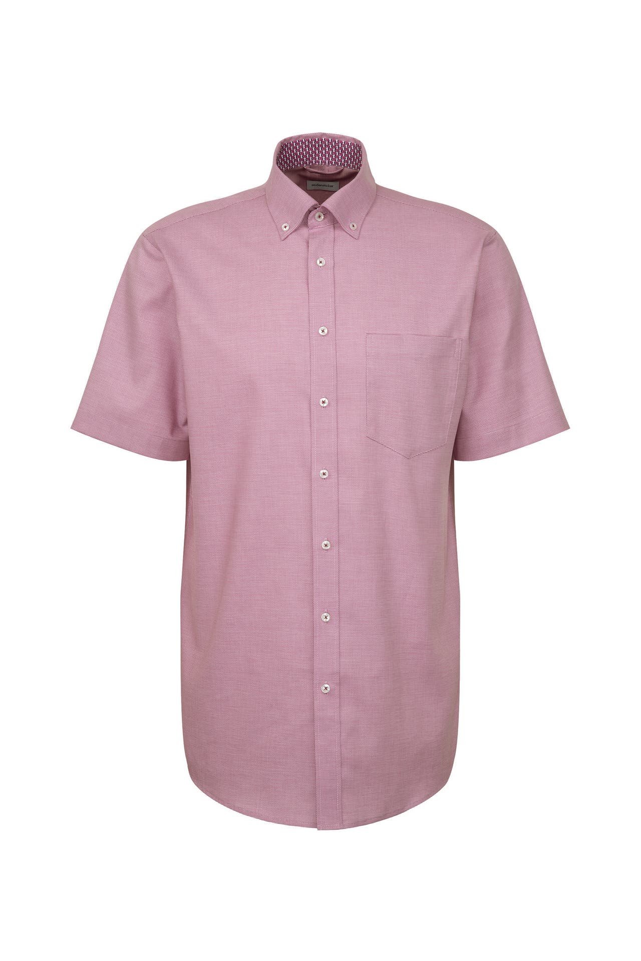 SEIDENSTICKER Kurzarmhemd Struktur Rosa/Pink Regular Fit, Bild 1