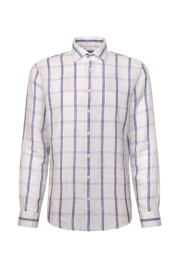 SEIDENSTICKER Business-Hemd Karo Mittelblau Regular Fit