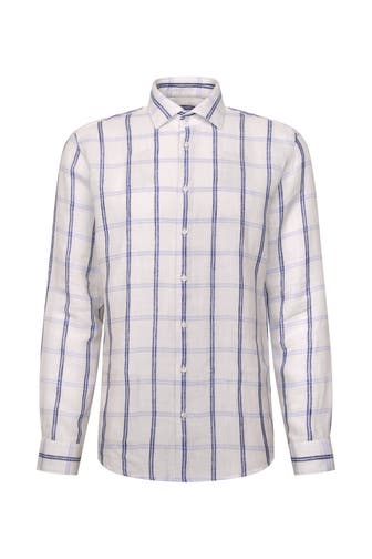 SEIDENSTICKER Business-Hemd Karo Mittelblau Regular Fit