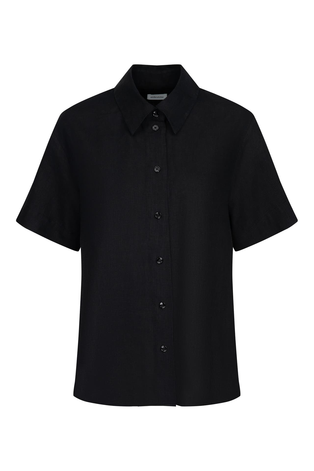 SEIDENSTICKER Business-Bluse Uni Schwarz, Bild 1