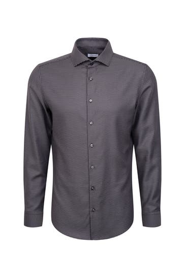 SEIDENSTICKER Business-Hemd Pepita Grau Slim Fit