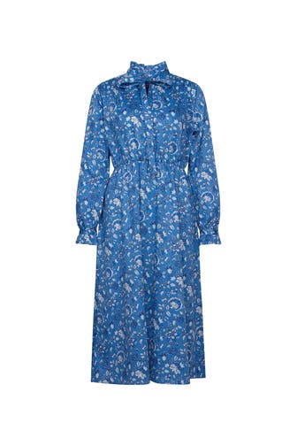 SEIDENSTICKER Casual-Kleid Druck Mittelblau