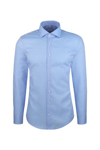 SEIDENSTICKER Business-Hemd Uni Mittelblau Extra Slim Fit