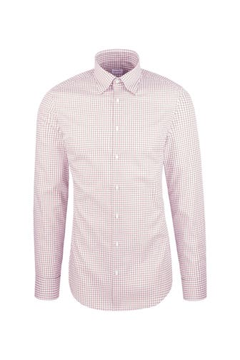 SEIDENSTICKER Business-Hemd Karo Braun Slim Fit