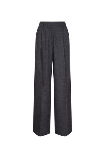 SEIDENSTICKER Business-Hose Flanell Grau Straight