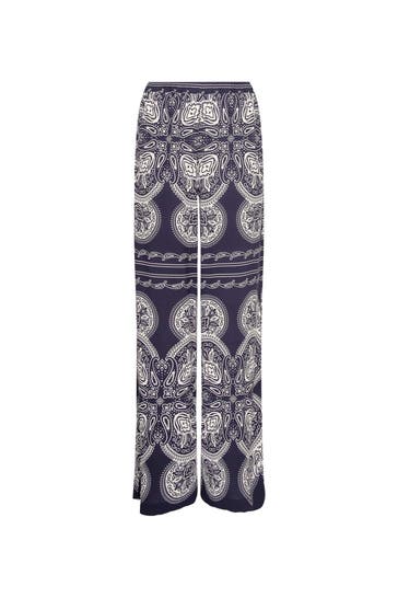 SEIDENSTICKER Business-Hose Tuchprint Dunkelblau Straight