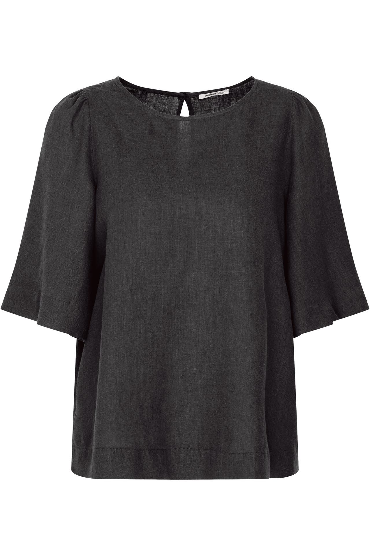 SEIDENSTICKER Business-Bluse Uni Schwarz, Bild 1