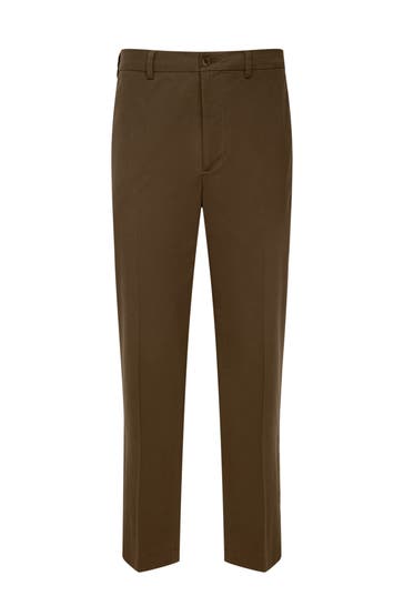SEIDENSTICKER Stoffhose Uni Grün Straight
