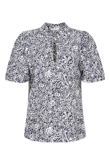 SEIDENSTICKER - Business-Bluse Floral Dunkelblau