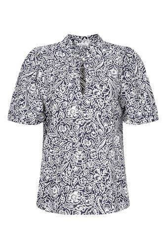 SEIDENSTICKER Business-Bluse Floral Dunkelblau