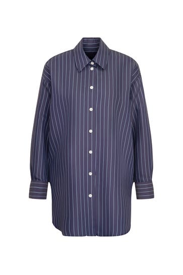 SEIDENSTICKER Business-Bluse Streifen Dunkelblau