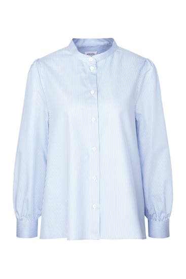 SEIDENSTICKER - Business-Bluse Streifen Mittelblau